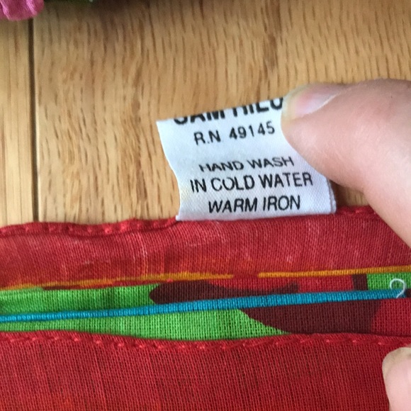 Lot of 2 pareos or scarves Sam Hilu made in India - Picture 3 of 12